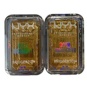 NYX Professional Makeup Bridgerton Royal Highlighter Buttermelt Light Gold 2 Pcs